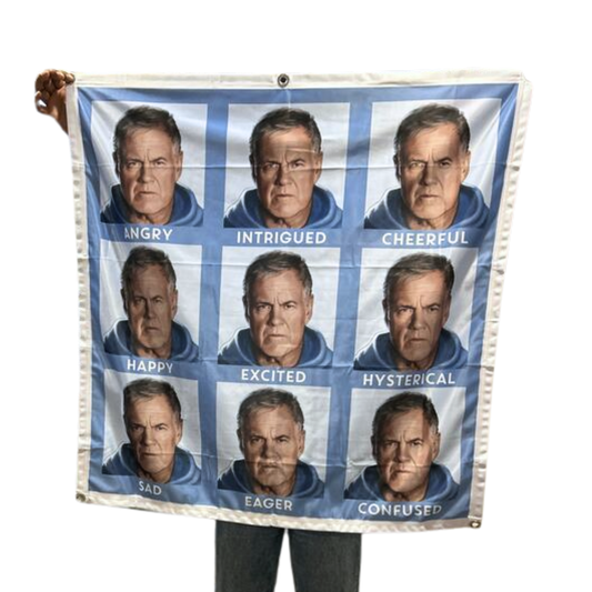 Faces of Bill 3ft. Silk Banner Flag with Grommets by Fan Favorite