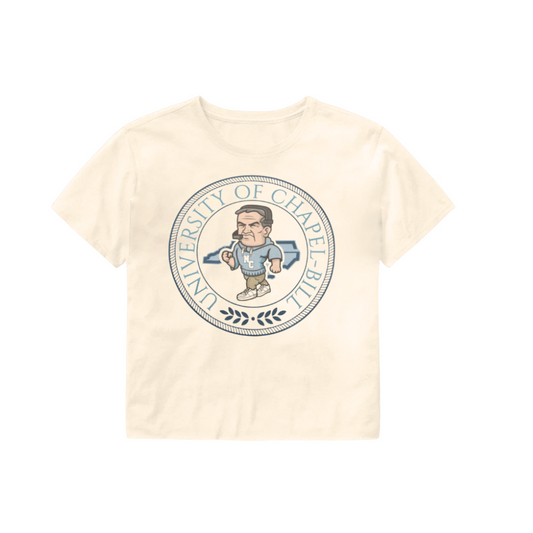 University of Chapel Bill Tan CROPPED T-Shirt by Fan Favorites