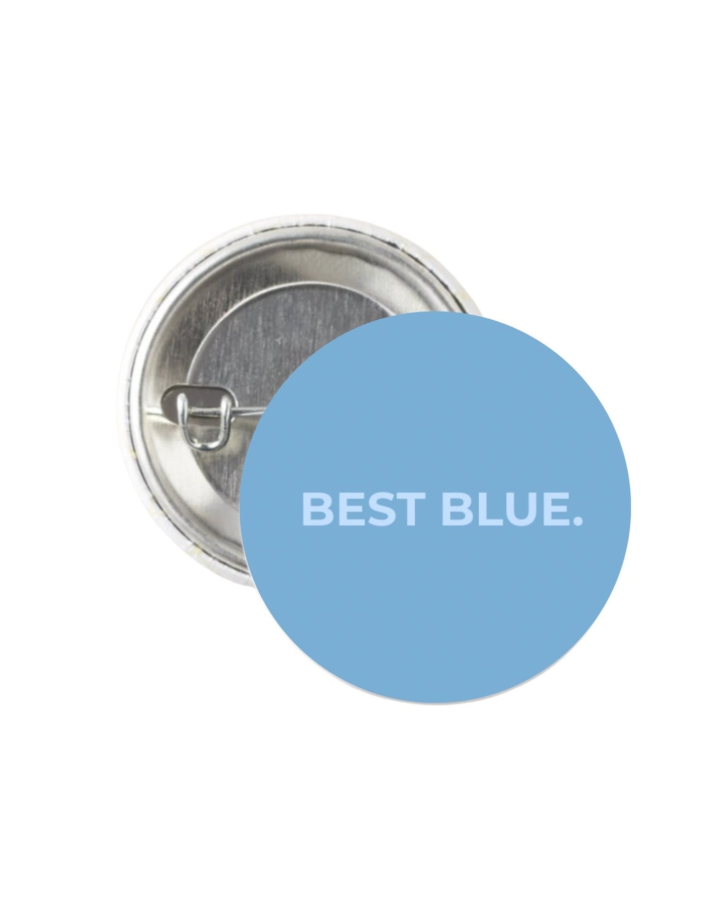 Best Blue Button Pin 1.25"