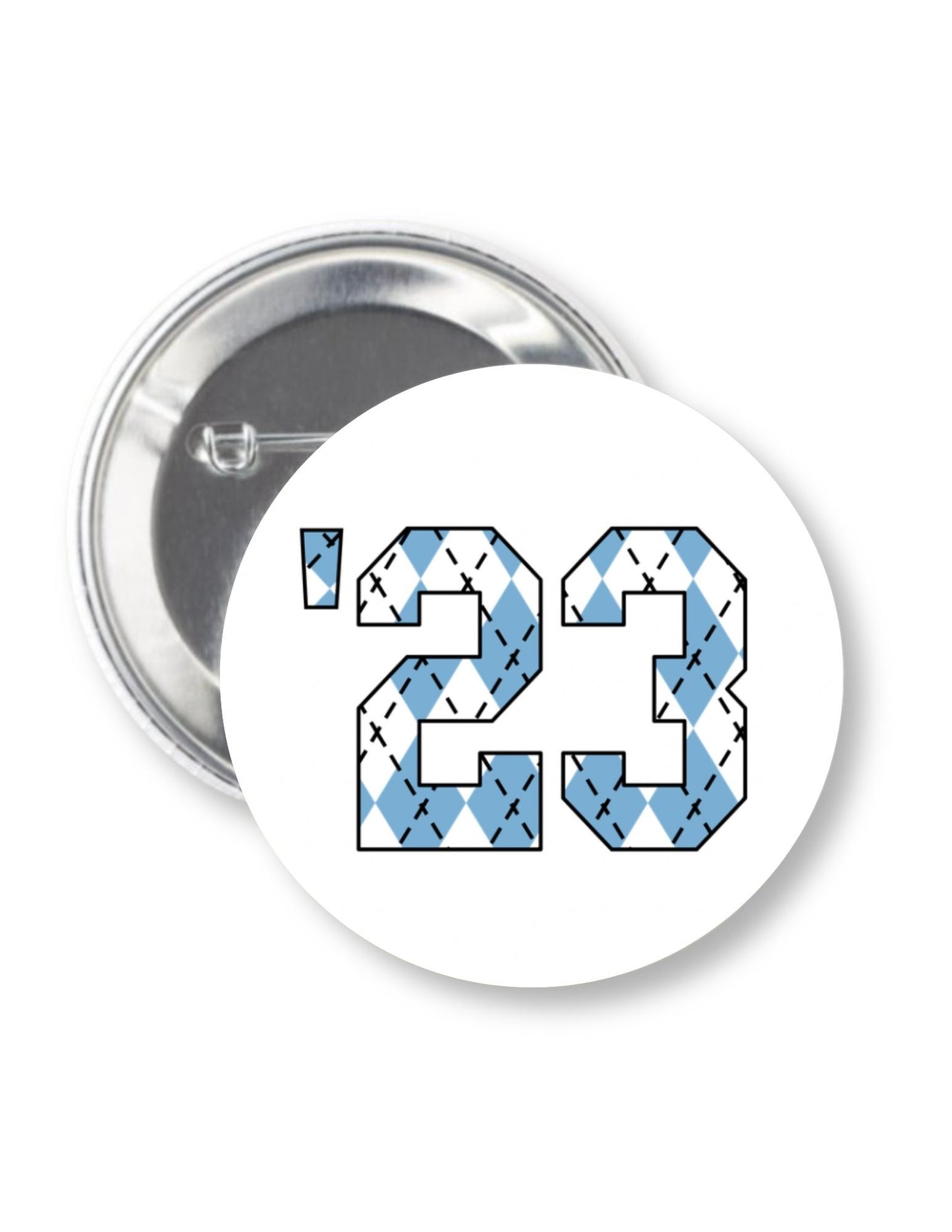 Argyle '23 Button Pin 2.25"
