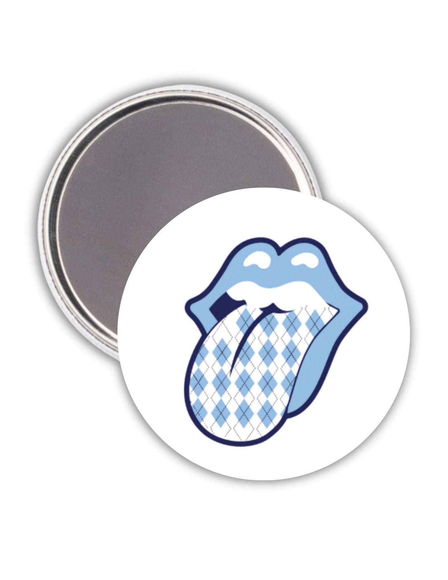 Argyle Tongue Button Magnet