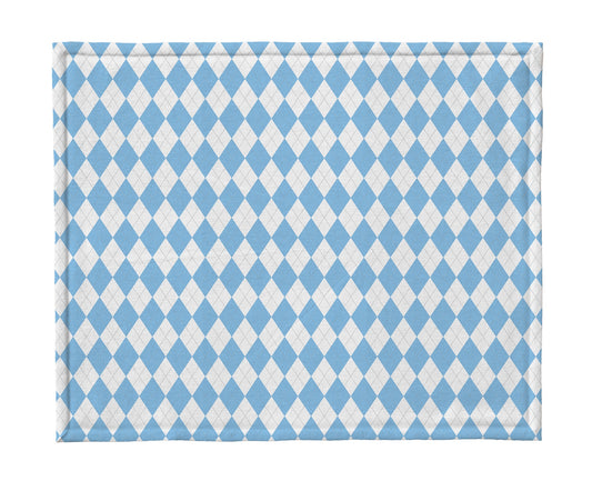 North Carolina Blue Argyle Table Place Mats Set of 6