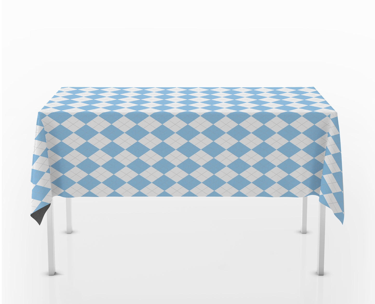 North Carolina Blue Argyle Table Cloth