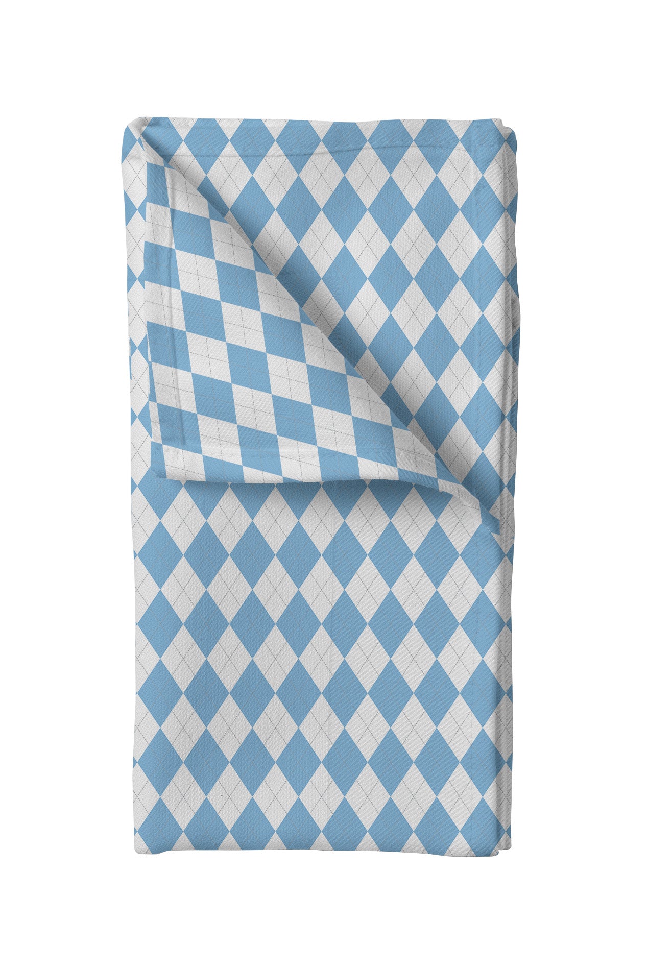 North Carolina Blue Argyle Cloth Napkins Set of 6