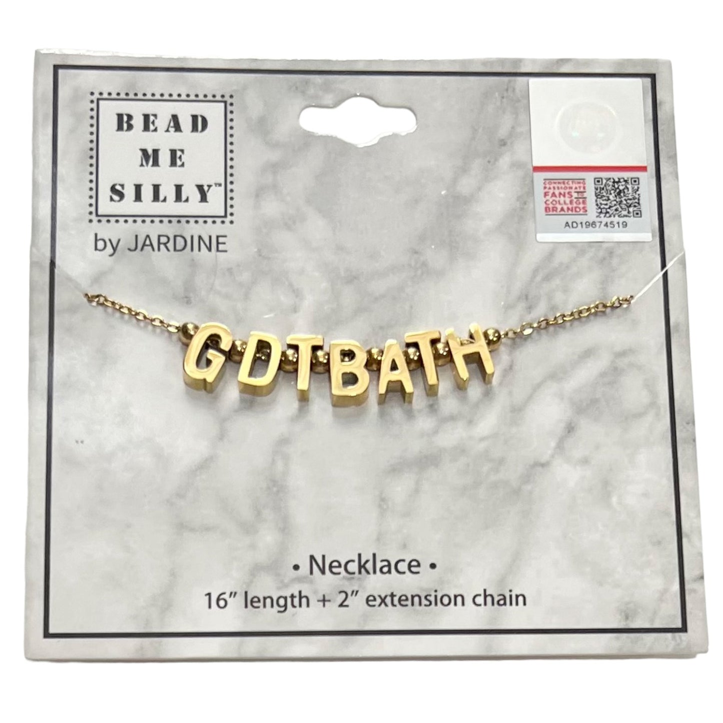 GDTBATH Gold Letter Necklace by Bead Me Silly – Shrunken Head