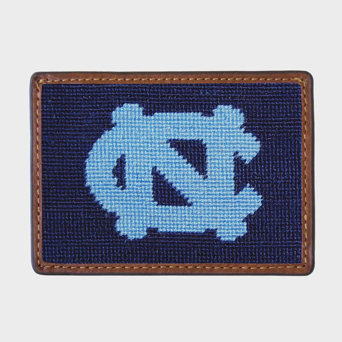 North Carolina Tar Heels Navy Needlepoint Wallet by Smathers and Branson