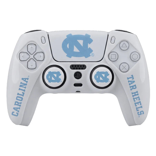 North Carolina Tar Heels PS5 Controller Cover in White Silicone