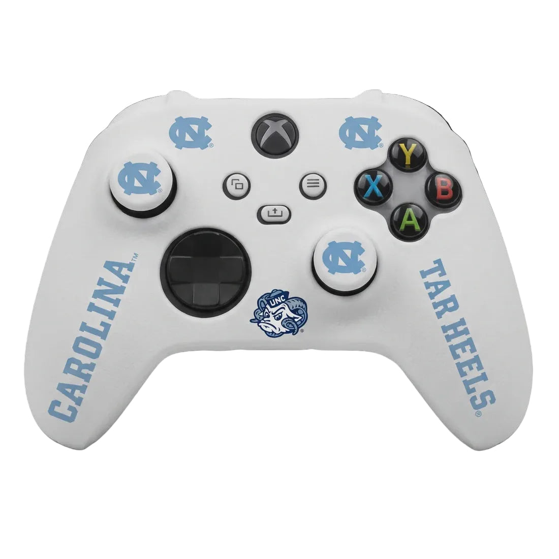 North Carolina Tar Heels Xbox Controller Cover in White Silicone