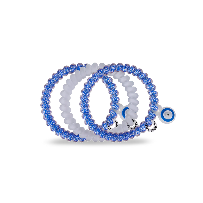 Blue and White Evil Eye Teleties in Small