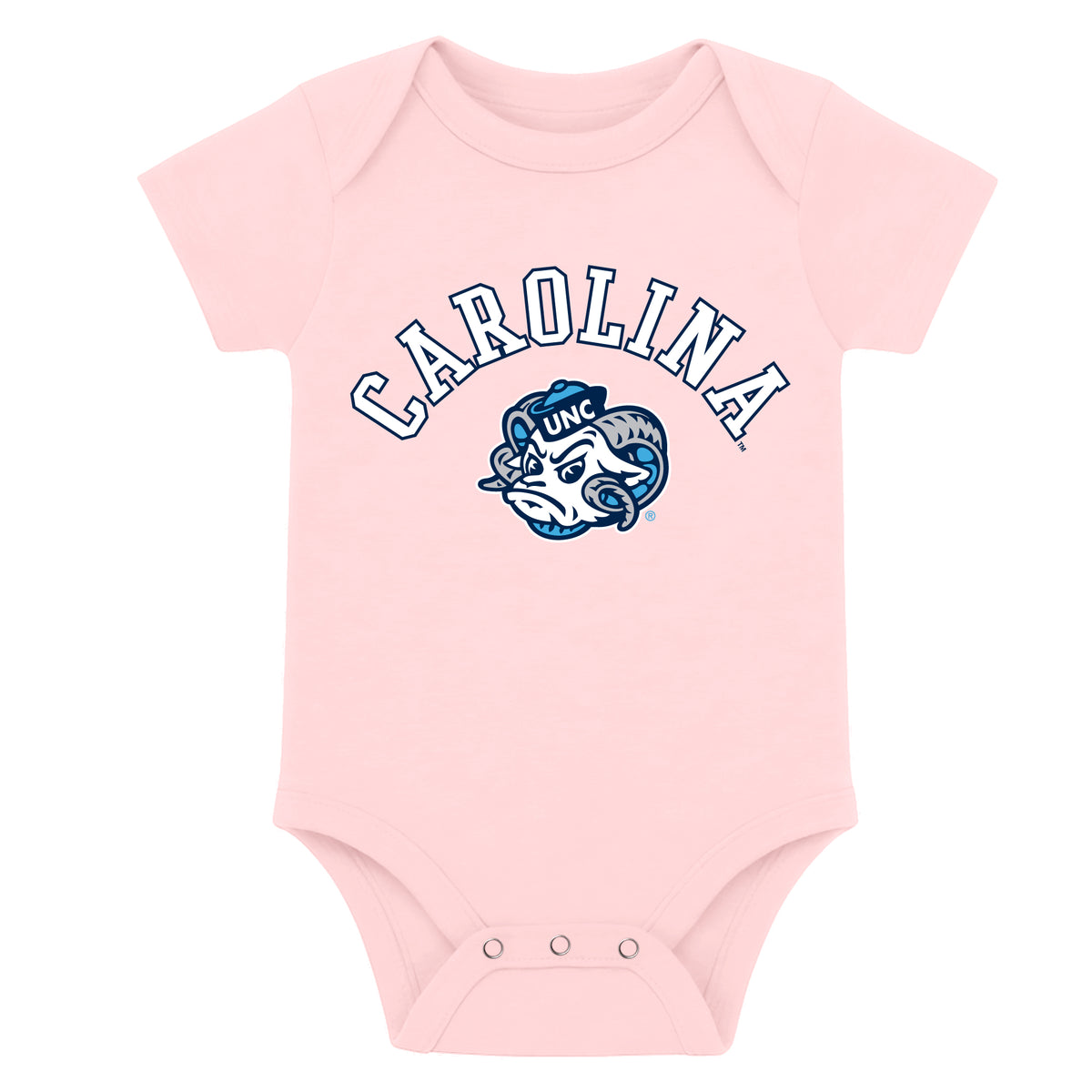 Carolina Tar Heels Otis Onesie in Pink - Main View - Garb