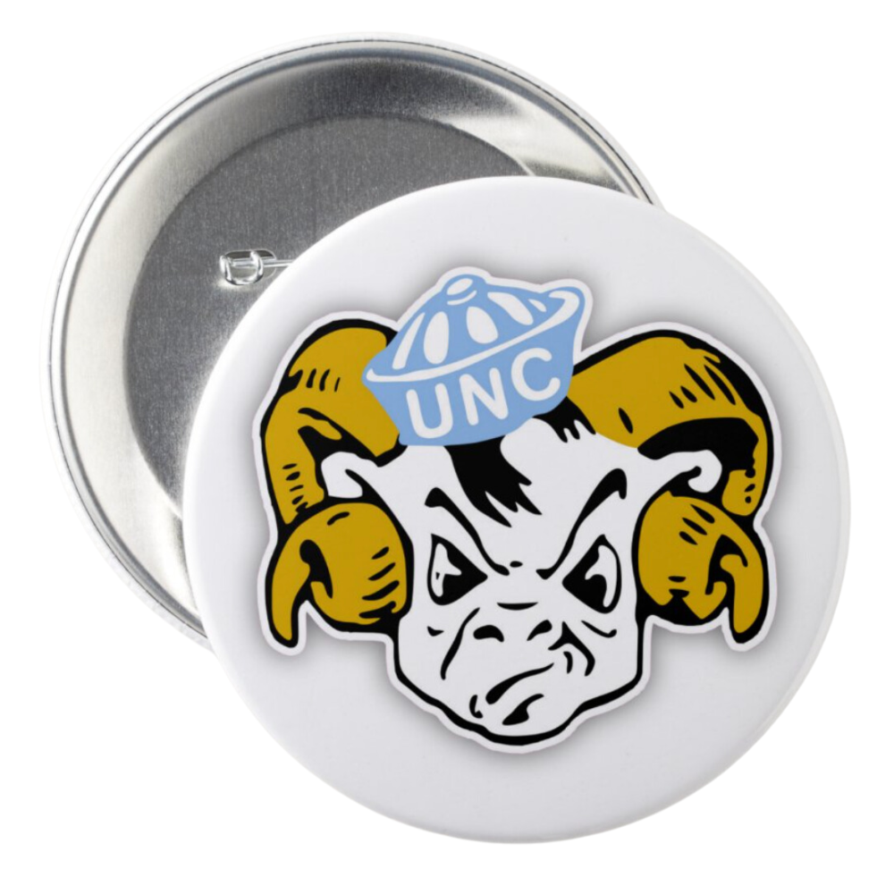 Vintage Yellow Horn Rameses Logo Button Pin