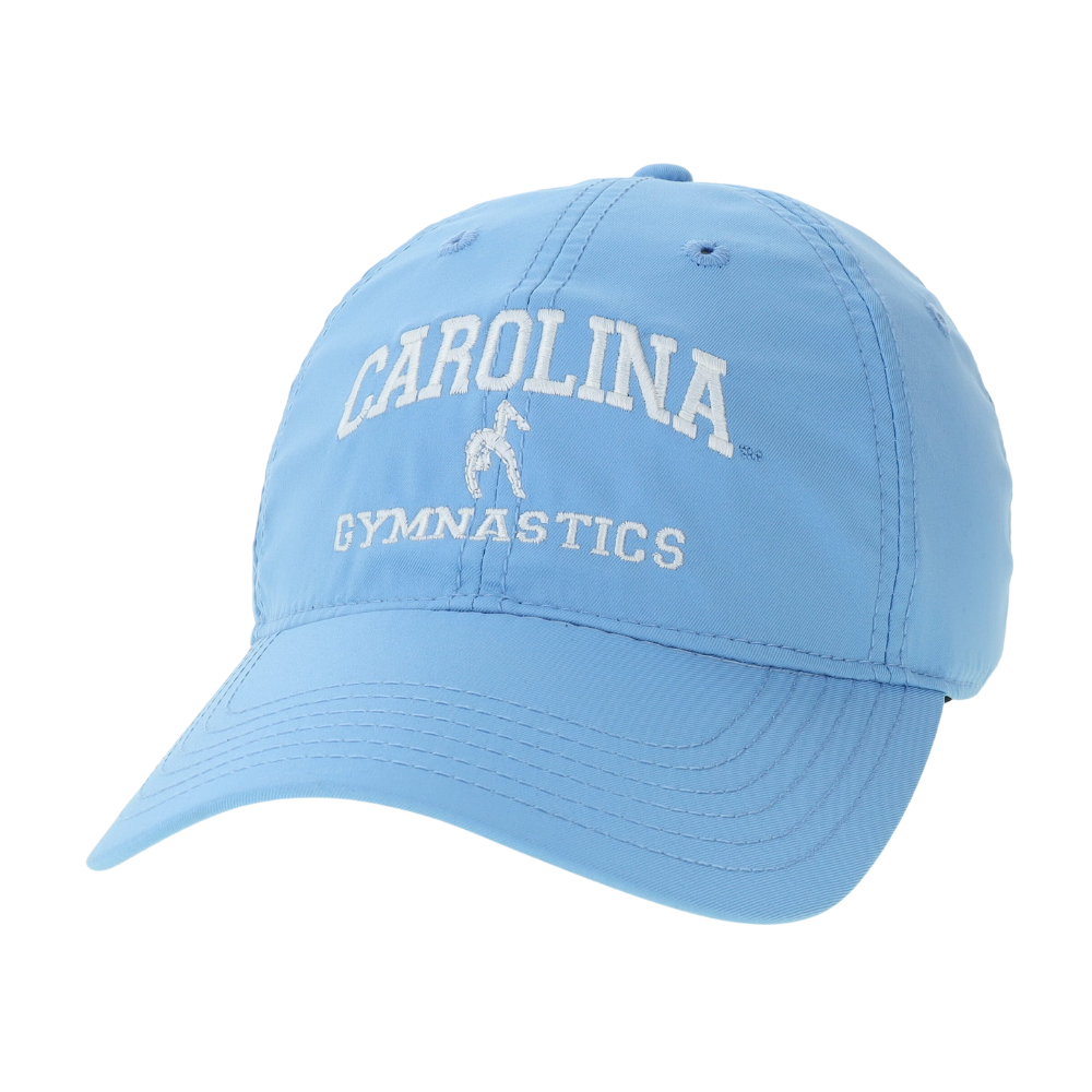 UNC Gymnastics Hat in Carolina Blue Dry Fit Adjustable