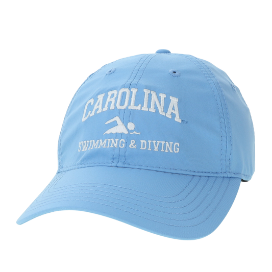 UNC Swimming and Diving Hat in Carolina Blue Dry Fit Adjustable