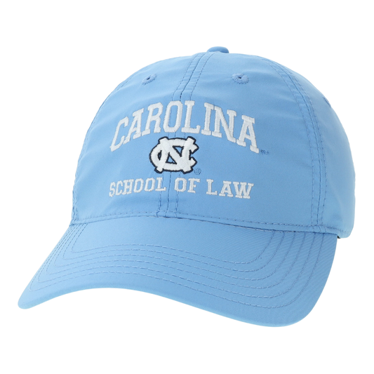 UNC School of Law Hat in Carolina Blue Dry Fit Adjustable