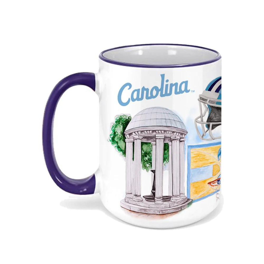 The University of North Carolina Watercolor Ceramic Mug