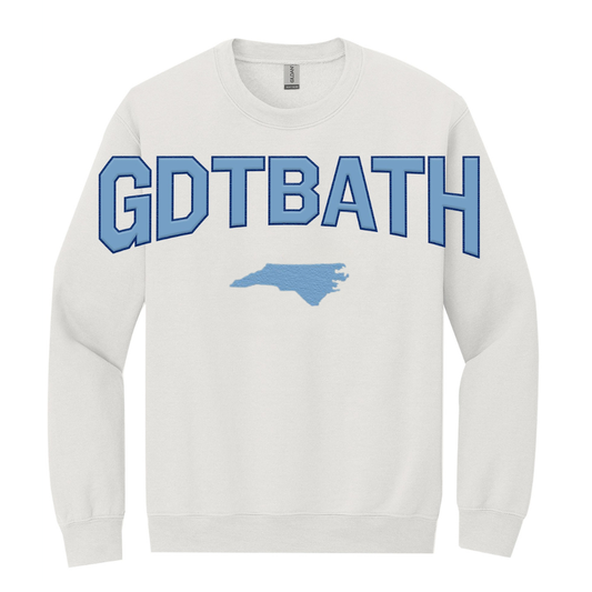 GDTBATH Crewneck Sweatshirt with Oversized Embroidery