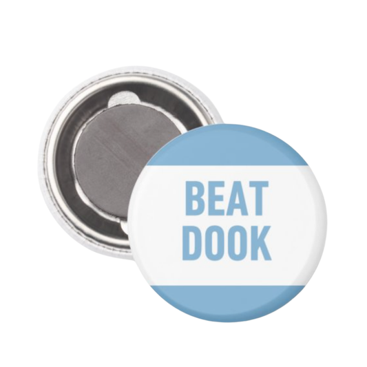 Beat Dook Button Magnet in Carolina Blue 2.25"