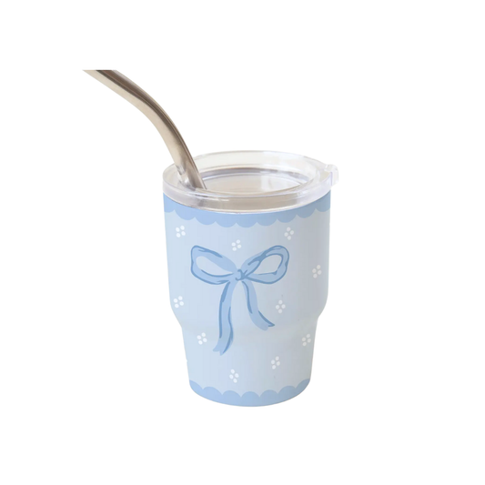 Carolina Blue Bow Tiny Tumbler 2oz