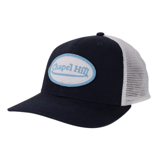 Chapel Hill Navy Trucker Hat with Von Dutch Inspired Logo