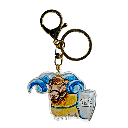 University of North Carolina Rameses Acrylic Keychain