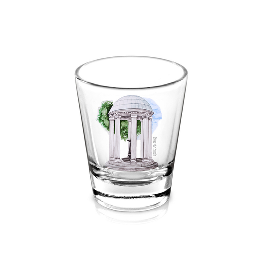 UNC Shot Glass by Moss and Marsh