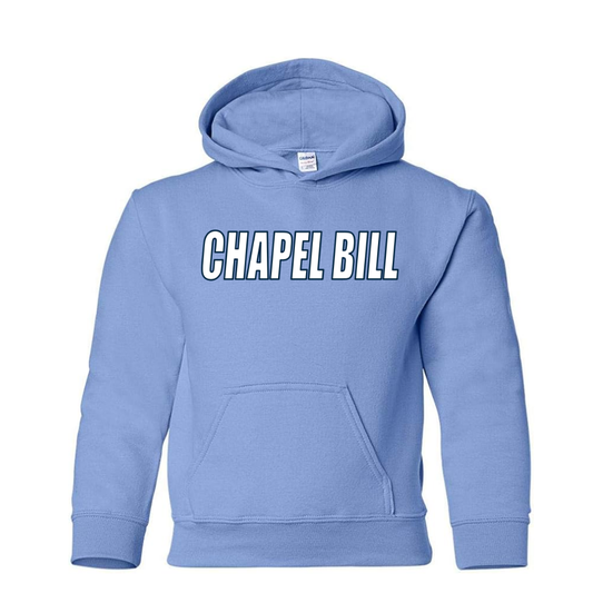Carolina Blue Chapel Bill Kid's Hoodie by Shrunken Head