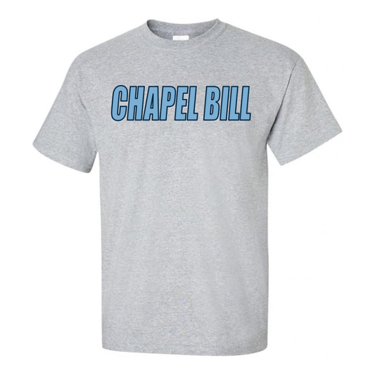 Sport Grey Chapel Bill Adult T-Shirt by Shrunken Head