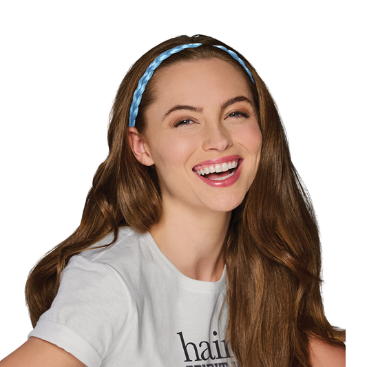Carolina Blue Braided Headband Game Day HairUWear