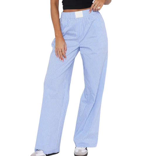 Stripe Pull On Wide Leg Pant