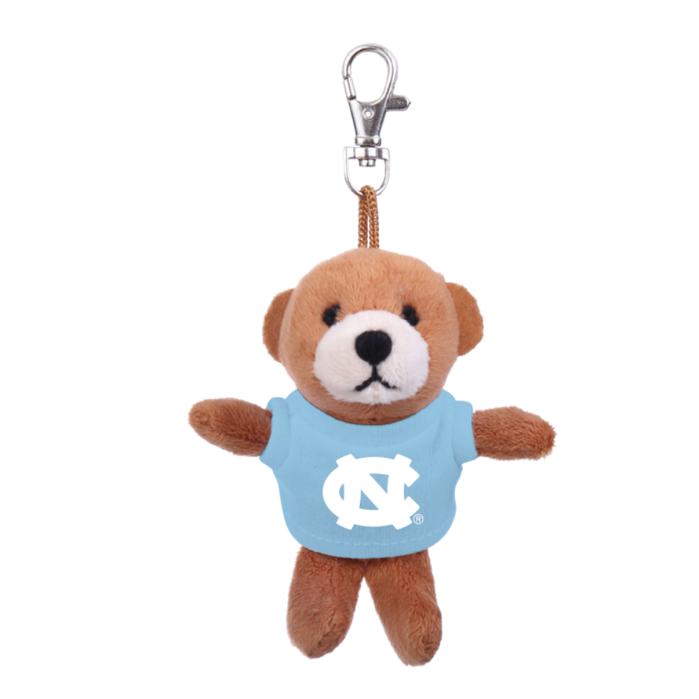 Carolina Tar Heels Teddy Bear Bag Charm Keychain