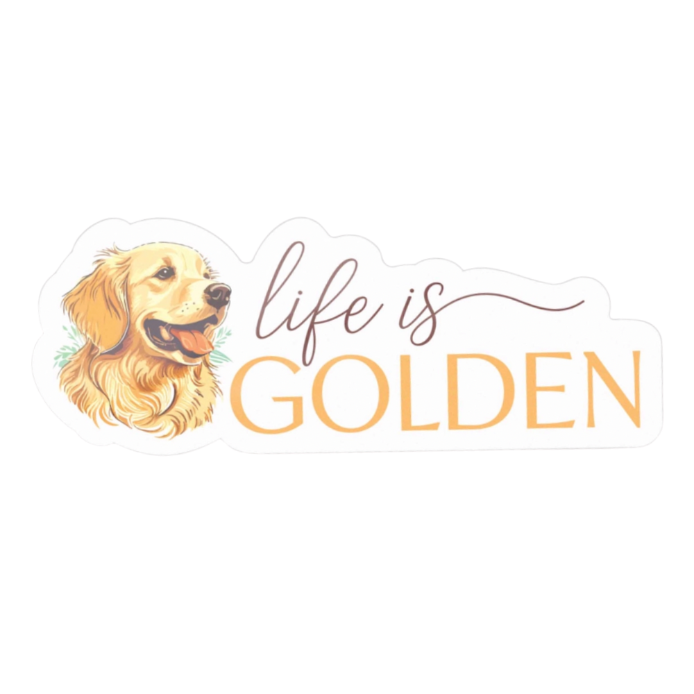 Life is Golden Dog Sticker - Main View - Sentinel Supply