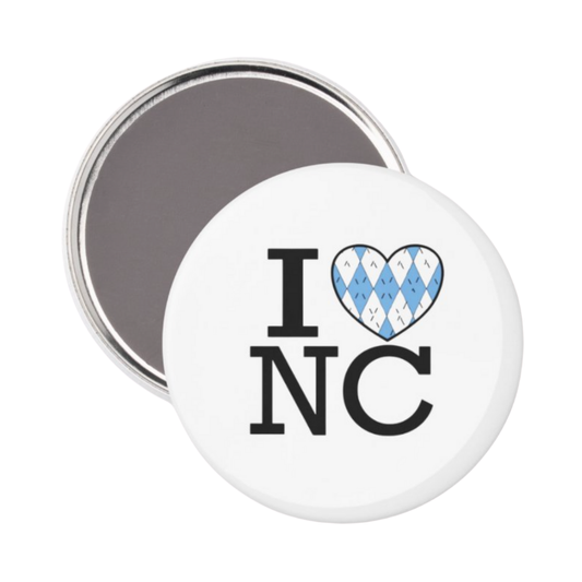 I Love NC Button Magnet