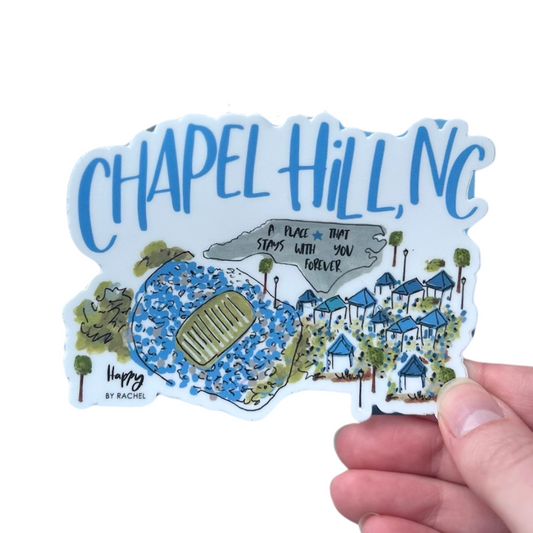 Chapel Hill Sticker - Happy By Rachel