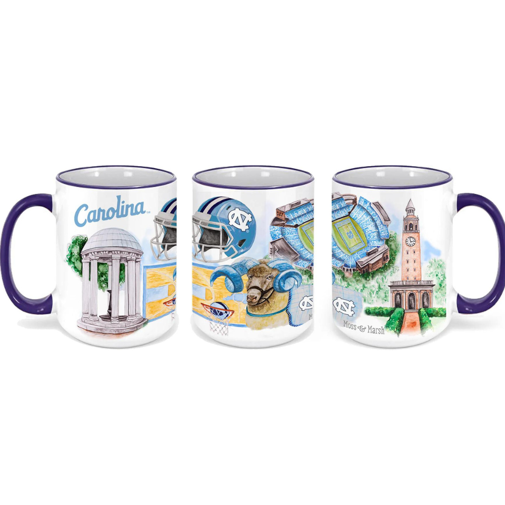 The University of North Carolina Watercolor Ceramic Mug