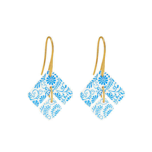 Carolina Blue Floral Liza Earrings