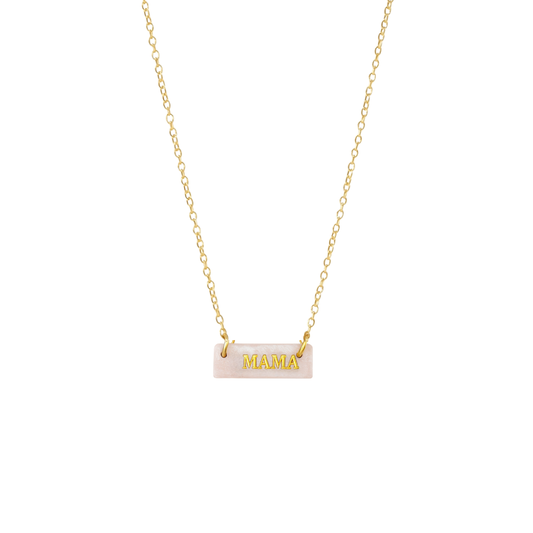 Pearl MAMA Bar Necklace