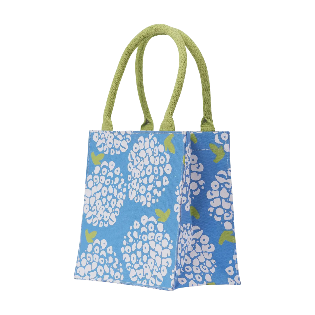 White Hydrangea Reusable Gift Bag Tote
