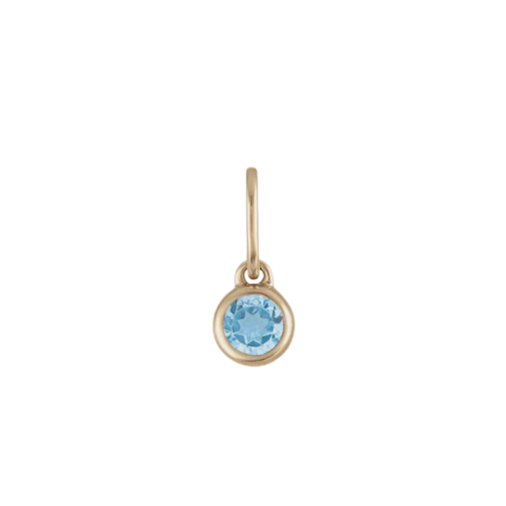Carolina Blue Topaz Gemstone in Cavan Gold - Charm Only