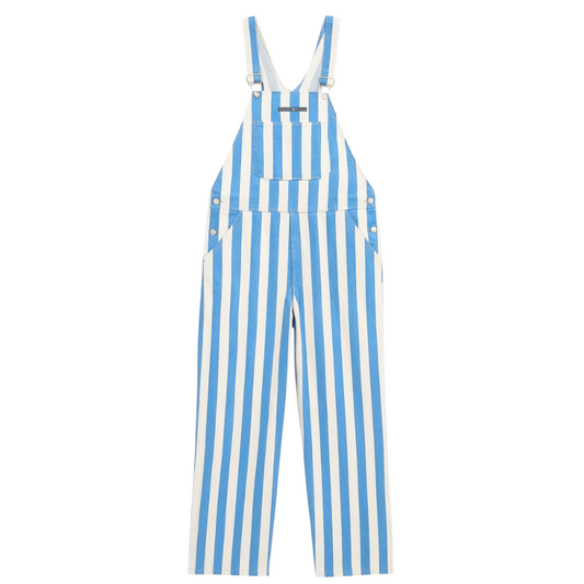 Carolina Blue and White Striped Overalls Game Day Bibs Striped