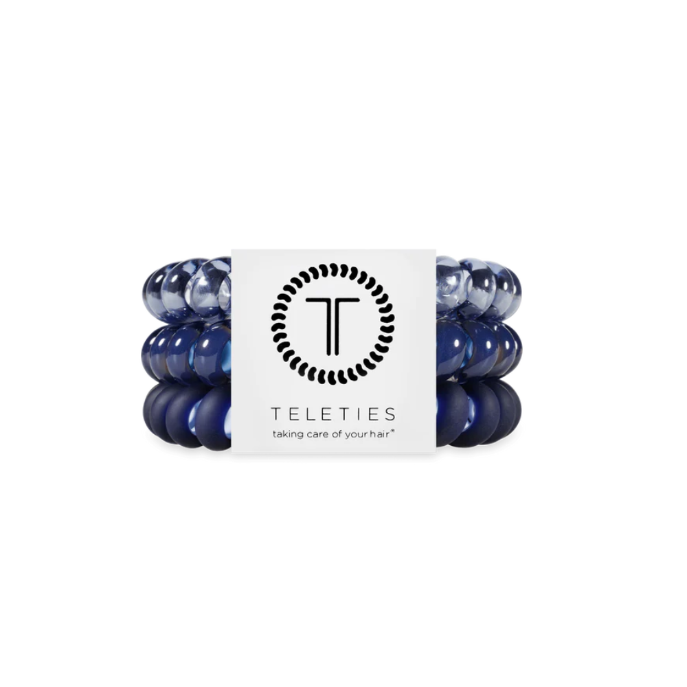 Large TELETIES Hair Ties - Nightfall Navy