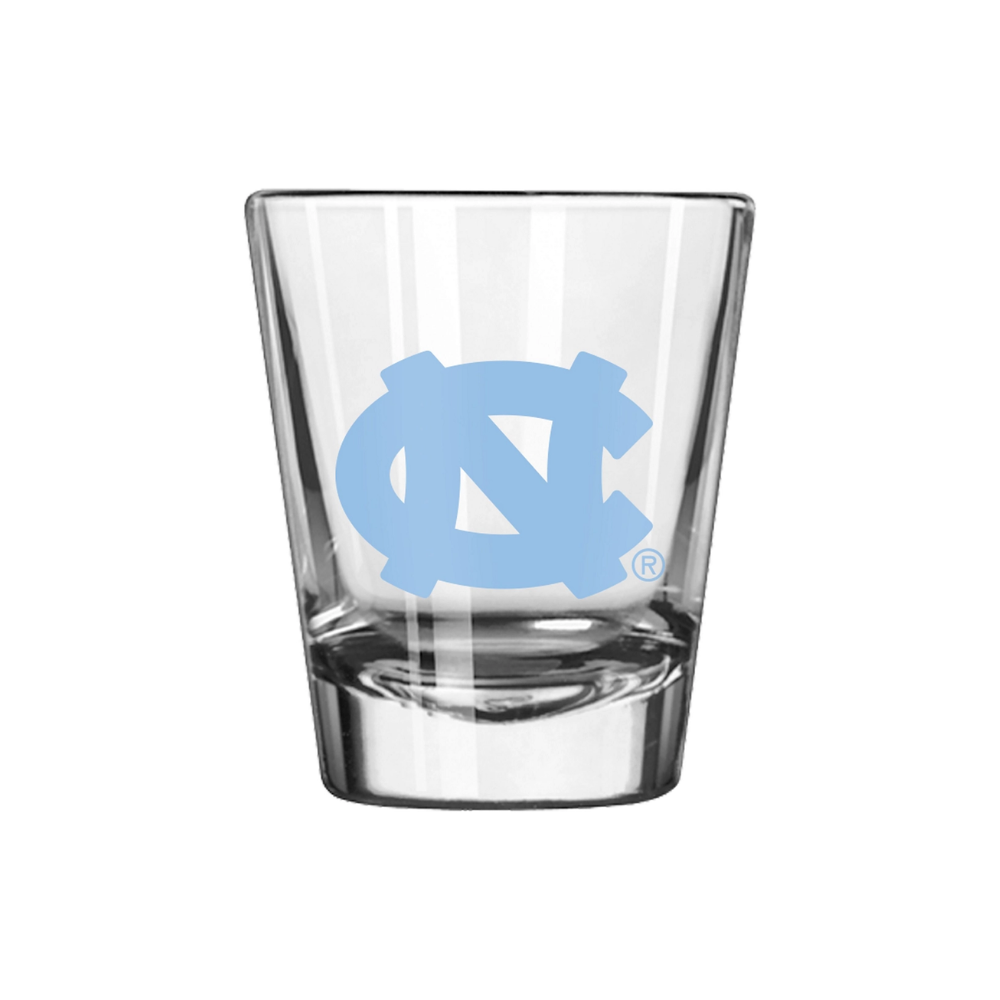 Carolina Tar Heels Interlock 1.5 Oz Clear Shot Glass