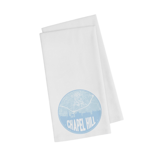 Chapel Hill North Carolina Towel White and Carolina Blue