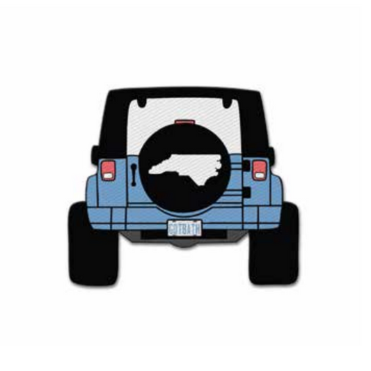 North Carolina Jeep 3" Embroidered Patch with Adhesive