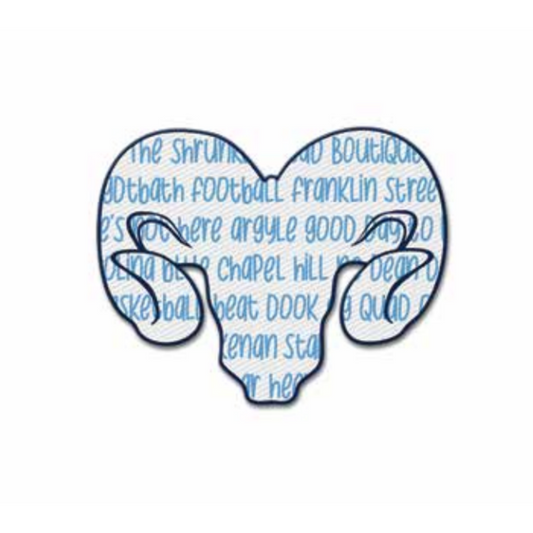 Word Ram 3" Embroidered Patch with Adhesive