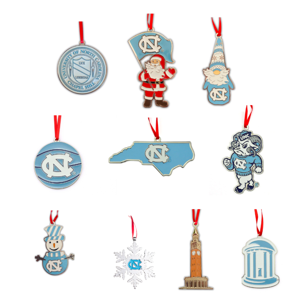 North Carolina Tar Heels Metal Ornament Value Pack