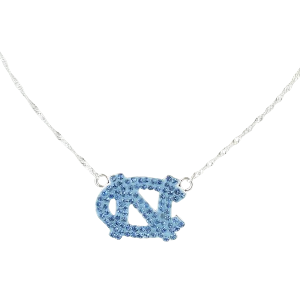North Carolina Tar Heels Crystal Logo Necklace