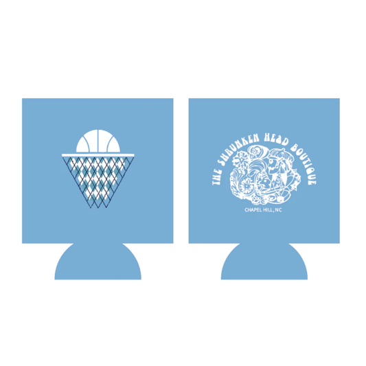 SHB Logo and Argyle Basketball Two-Sided Koozie