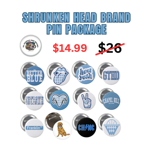 Shrunken Head Brand Pin Package