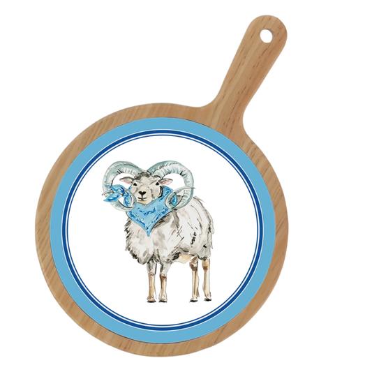 Blue Ram Bamboo & Ceramic Cheese Board