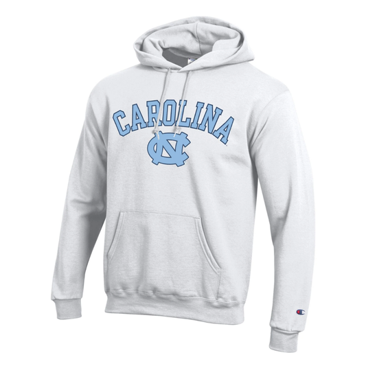UNC Basic White Hoodie Sweatshirt by Champion - Main View - Champion